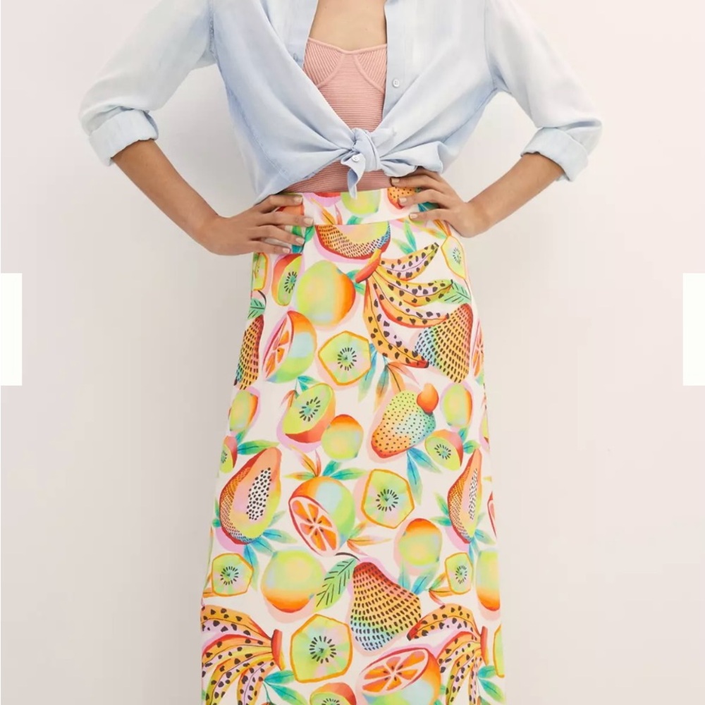 NWT’s Farm Rio Fruits Maxi Skirt, Anthropologie Size Small